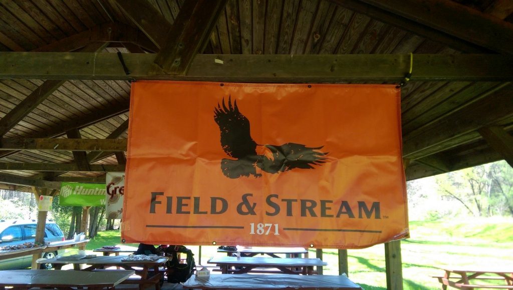 Field & Stream advertising banner at the 2016 Oil Creek Classic